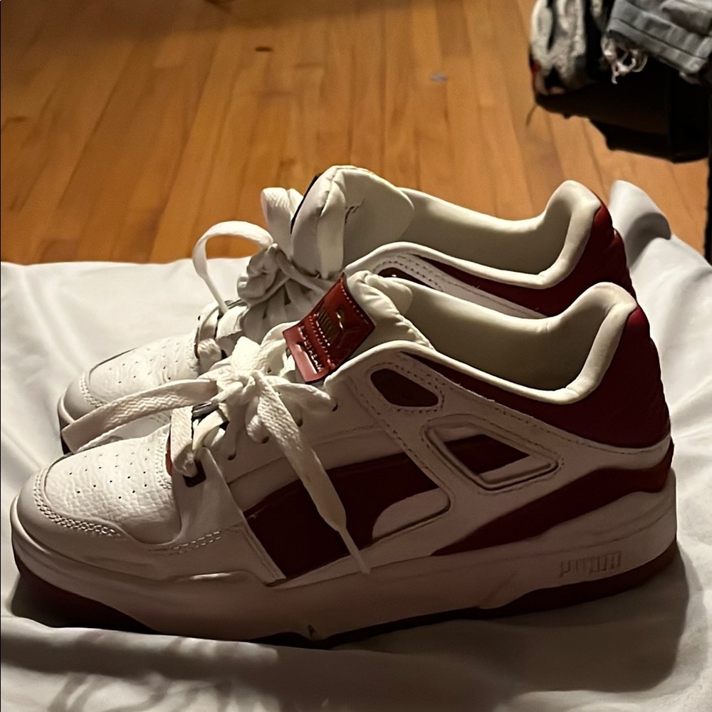 Puma White and Red Sneakers